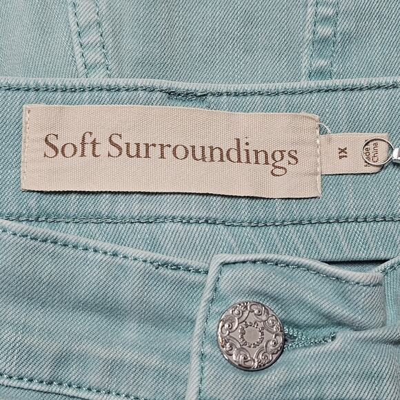 Soft Surroundings Ultimate Pull On Relaxed Denim Shorts Plus Size 1X - Picture 3 of 8